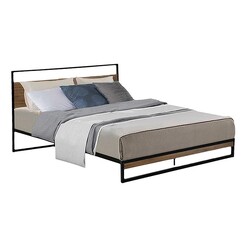 Picture of Baldovino Metal Bed Black/Dark Wood Resort Living