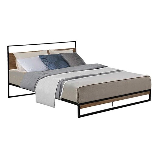 Picture of Baldovino Metal Bed Black/Dark Wood Resort Living