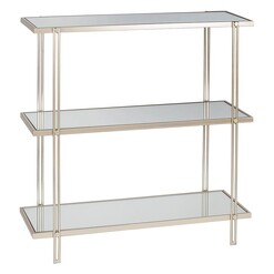 Picture of Baldrick Glass Top Console Metal Champagne Society Home