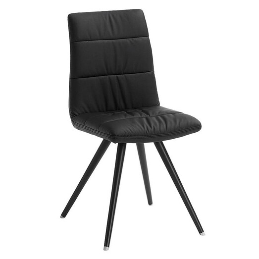 Picture of Baleno Dining Chair, PU Leather, Tapered Legs Faux Leather Black Vida & Co.