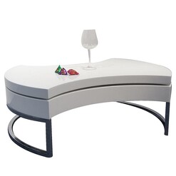 Picture of Balmoral Coffee Table, White MDF Black Rothbury Home