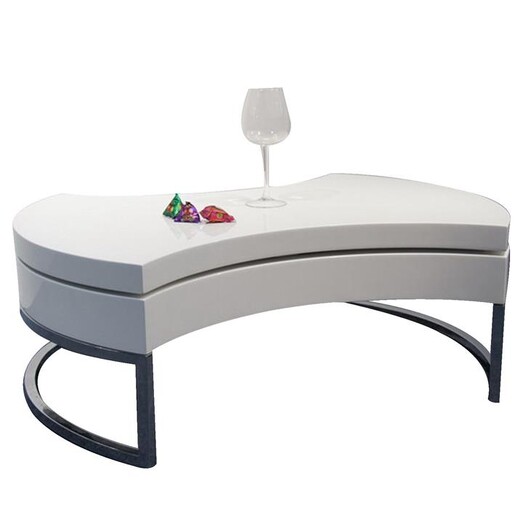 Picture of Balmoral Coffee Table, White MDF Black Rothbury Home