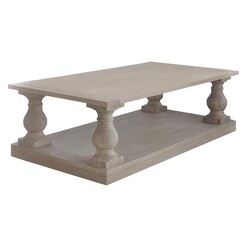 Picture of Balustrade Oak Coffee Table in Weathered Oak by Jac Home Living