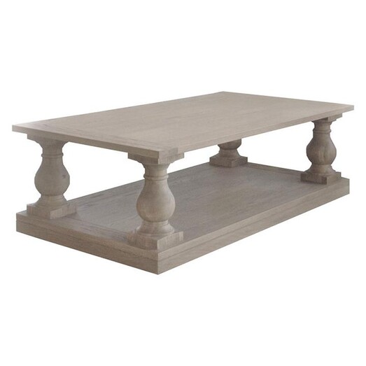 Picture of Balustrade Oak Coffee Table in Weathered Oak by Jac Home Living