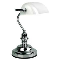 Picture of Bankers On/Off Touch Chrome Table Lamp in Silver by Oriel Lighting
