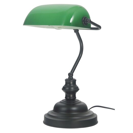 Picture of Bankers Table Lamp in Black by Oriel Lighting