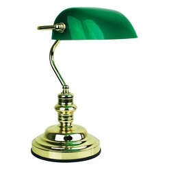 Picture of Bankers Touch Desk Lamp in Brass by Oriel Lighting