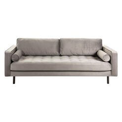 Picture of Banni 2 Seater Velvet Sofa in Grey by Vida & Co.