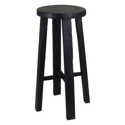 Picture of Bar Stool, Black Wood Florabelle