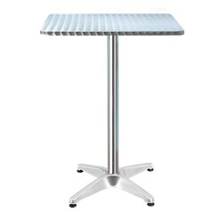 Picture of Bar Table Outdoor Furniture Adjustable Aluminium Pub Cafe Indoor Square Gardeon