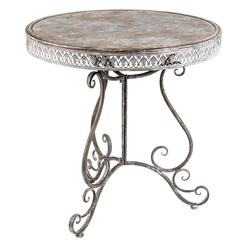 Picture of Baroque Outdoor Dining Table Metal Antique Grey Artisan Homewares