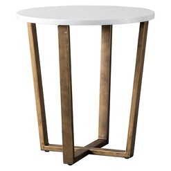 Picture of Barsha Marble Side Table in Gold by Castle Road Interiors
