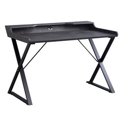 Picture of Barton Faux Leather Office Desk MDF Black Iniko