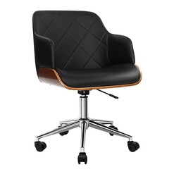 Picture of Barton Leather Office Chair Faux Leather Black Resort Living