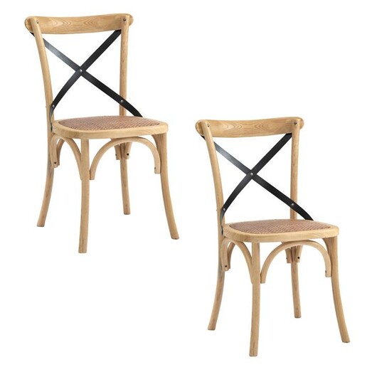 Picture of Barton Set of 2 Wooden Dining Chairs Beech Assorted Emporium Oggetti