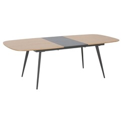 Picture of Basak Extendable Dining Table MDF Ash/Dark Grey Iniko