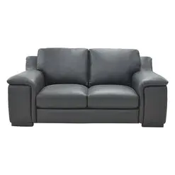 Picture of Basset 2 Seater Leather Sofa in Graphite by Dover Mason