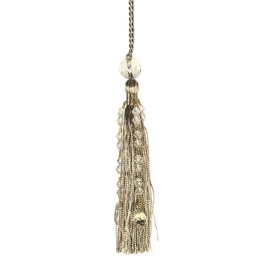 Picture of Beaded Top Tassel, Mocha Polyester Butler Co Picture of Beaded Top Tassel, Mocha Polyester Butler Co