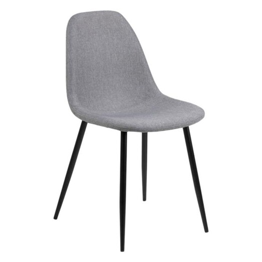 Picture of Beau Upholstered Dining Chair in Light Grey by Iniko