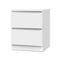 Picture of Bedside Table Cabinet Lamp Side Tables Drawers Nightstand Unit White