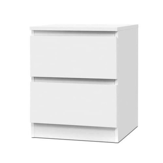 Picture of Bedside Table Cabinet Lamp Side Tables Drawers Nightstand Unit White