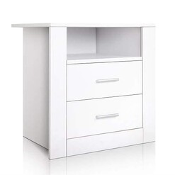 Picture of Bedside Tables Drawers Storage Cabinet Drawers Side Table White