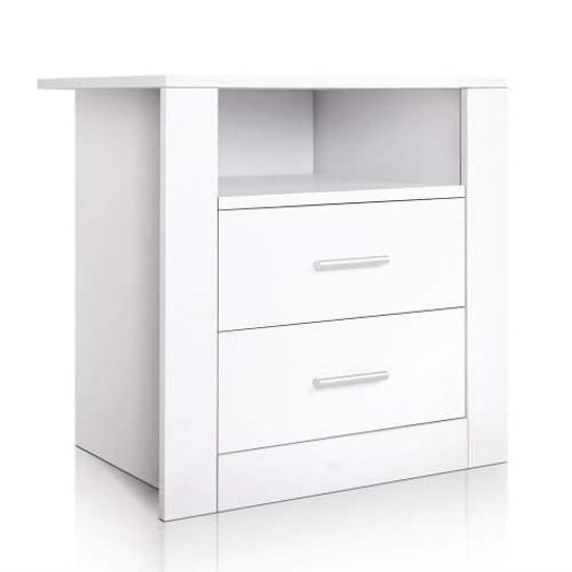 Picture of Bedside Tables Drawers Storage Cabinet Drawers Side Table White