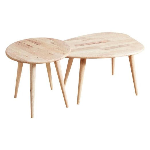 Picture of Beetle Coffee Table (Set of 2) Solid Wood Natural The Import Depot