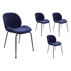 Picture of Beetle Velvet Dining Chair (Set of 4) Assorted HOMESTAR