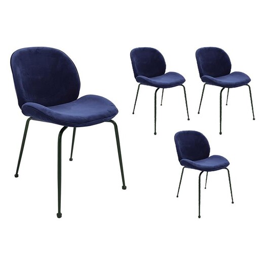 Picture of Beetle Velvet Dining Chair (Set of 4) Assorted HOMESTAR