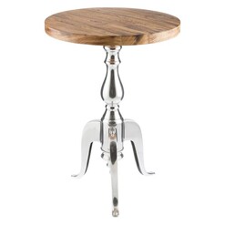 Picture of Belinda Side Table, Silver, Small Metal Natural Casa Uno