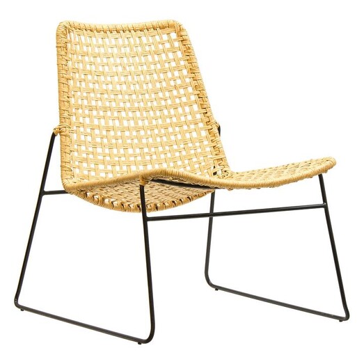 Picture of Bella Loom Lounge Chair Metal Natural Satara