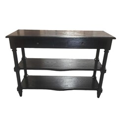 Picture of Bellina Oak Console Table in Black by Jac Home Living