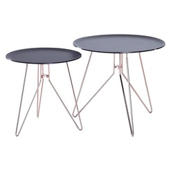 Picture of Benner Coffee Table (Set of 2) Acrylic Black/Copper Zanui