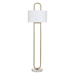 Picture of Bennesse Art Deco Floor Lamp in White by Amalfi
