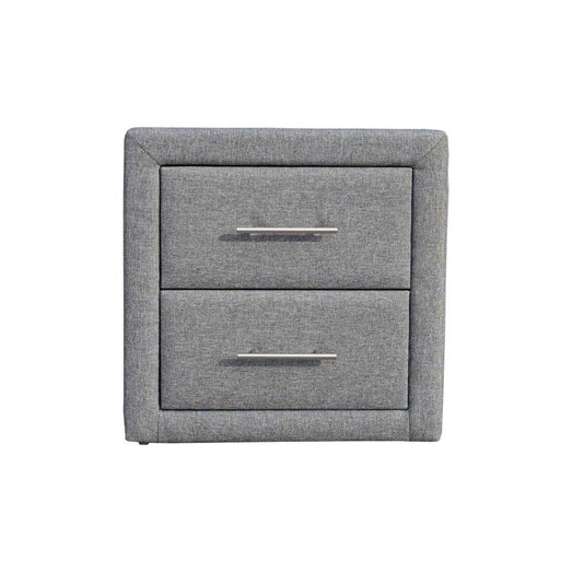 Picture of Benny 2-Drawer Fabric Nightstand Bedside Table - Dark Grey Picture of Benny 2-Drawer Fabric Nightstand Bedside Table - Dark Grey