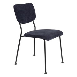 Picture of Benson Upholstered Dining Chair in Dark Blue by Zuiver