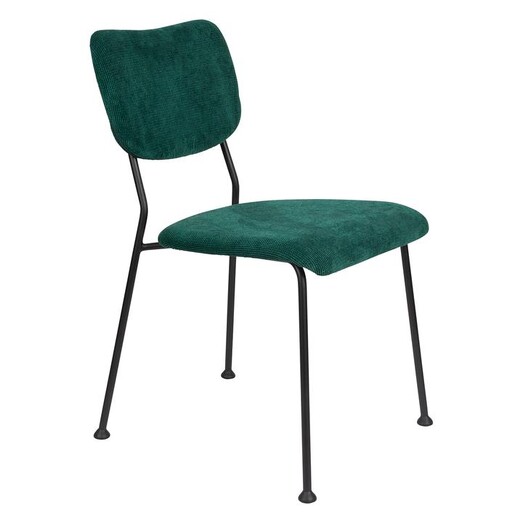 Picture of Benson Upholstered Dining Chair in Green by Zuiver