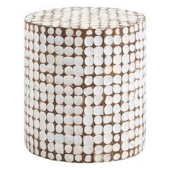 Picture of Berezi Stool Wood White/Brown Vida & Co.