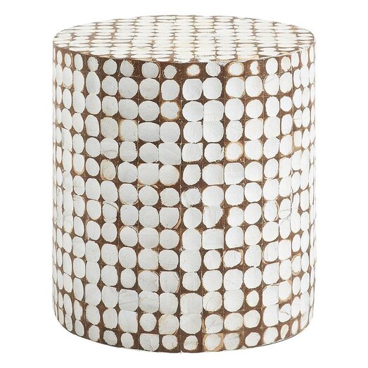 Picture of Berezi Stool Wood White/Brown Vida & Co.