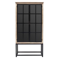Picture of Berkeley Display Cabinet Wood Black/Natural Hudson Furniture