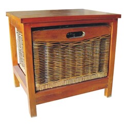 Picture of Berma 1-Drawer Cabinet Wood Golden Brown Dover Mason