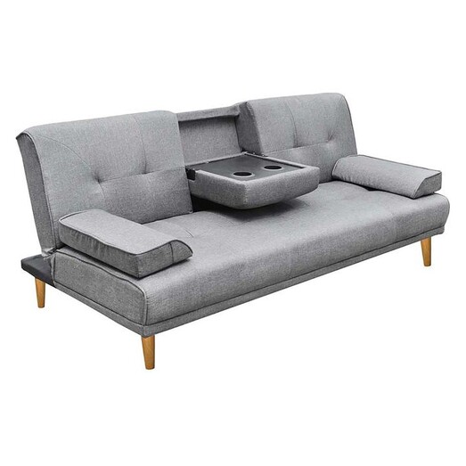 Picture of Berner 3 Seater Sofa Bed Synthetic Fibre Grey Resort Living