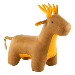 Picture of Bernie Deer Kids' Chair Faux Leather Brown E-living