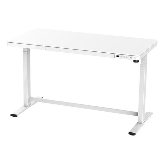 Picture of Berns Sit/Stand Electric Desk with Drawer & USB-C Port in White by Vida & Co.