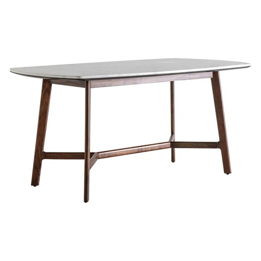 Picture of Berte Marble Dining Table Wood Brown/White Castle Road Interiors Picture of Berte Marble Dining Table Wood Brown/White Castle Road Interiors