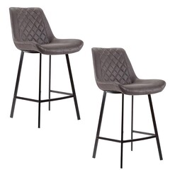 Picture of Bertrand Set of 2 Bar Stools Microfibre Assorted Bay Road Designs