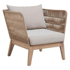 Picture of Beuna Outdoor Armchair Wood Washed Natural/Beige Vida & Co.