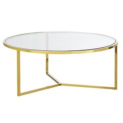 Picture of Bianka Coffee Table Glass Gold Eastern Warehouse