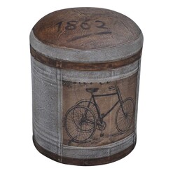 Picture of Bicycle Ottoman in Brown by Phil Bee Interiors